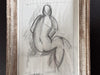 A 1950's Italian Pencil Life Drawing in Montparnasse Frame