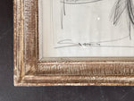 A 1950's Italian Pencil Life Drawing in Montparnasse Frame