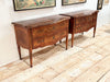 A Pair of 18th C Modina King Wood & Olive Wood Two Drawer Commodes