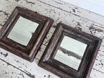 A Pair of Early 18th C Italian Silver Giltwood Mirrors with Original Plates