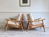 A Pair of 1970's French Bamboo Armchairs