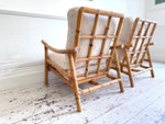 A Pair of 1970's French Bamboo Armchairs