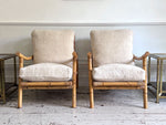 A Pair of 1970's French Bamboo Armchairs