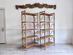A Pair of 1970's Italian Bamboo & Rattan Bookshelves
