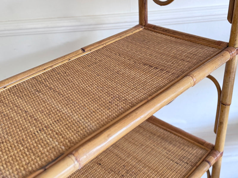 Italian Sculpted Rattan Magazine Wall Rack - e l e p h a n t e Italian Sculpted Rattan Magazine Wall Rack - e l e p h a n t e