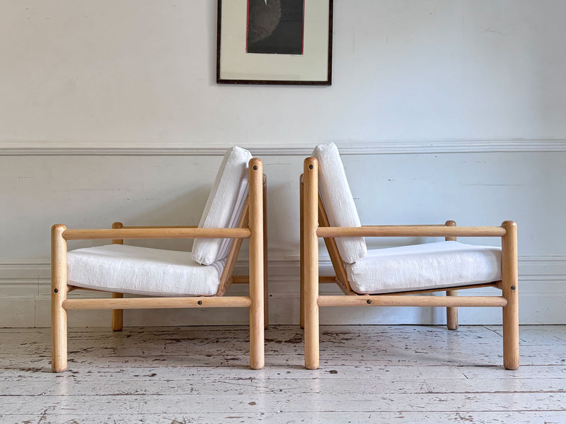 A Pair of 1970's Italian Lounge Armchairs