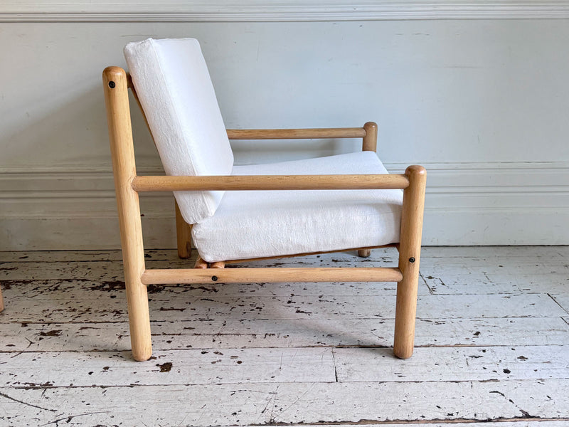 A Pair of 1970's Italian Lounge Armchairs