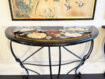 A Pair of Late 19th C Ashford Marble Pietra Dura Console Tables