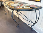 A Pair of Late 19th C Ashford Marble Pietra Dura Console Tables