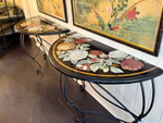 A Pair of Late 19th C Ashford Marble Pietra Dura Console Tables