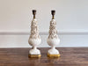 A Petite Pair of 1950's White Casa Pupo Ceramic Table LIghts