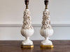 A Petite Pair of 1950's White Casa Pupo Ceramic Table LIghts