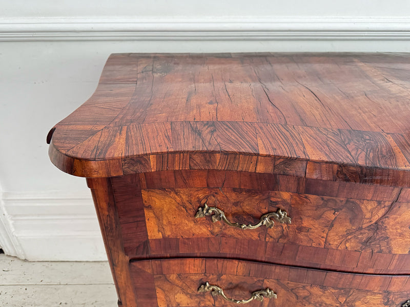 A Pair of 18th C Modina King Wood & Olive Wood Two Drawer Commodes