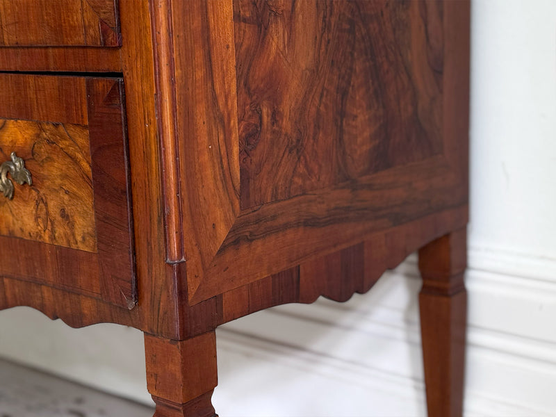 A Pair of 18th C Modina King Wood & Olive Wood Two Drawer Commodes