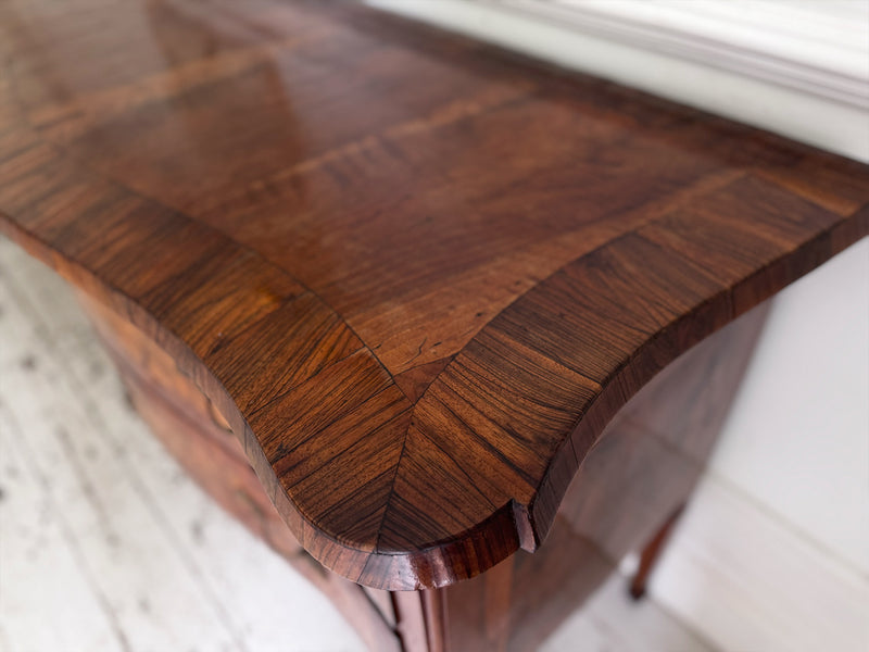 A Pair of 18th C Modina King Wood & Olive Wood Two Drawer Commodes