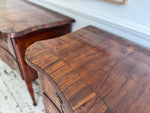 A Pair of 18th C Modina King Wood & Olive Wood Two Drawer Commodes
