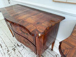 A Pair of 18th C Modina King Wood & Olive Wood Two Drawer Commodes