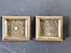 A Pair of 18th Century Italian Paperolles in Gilt Wood Frames