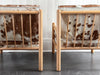 A Pair of 1970's Italian Lounge Armchairs with Cowhide Upholstery