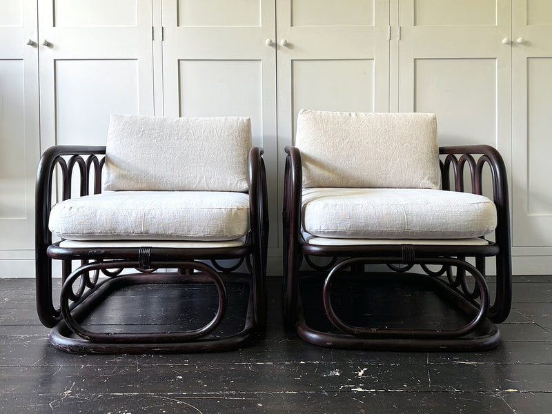 A Pair of 1970's Italian Bentwood Armchairs