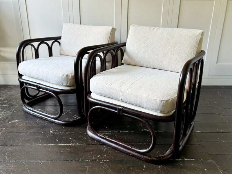 A Pair of 1970's Italian Bentwood Armchairs