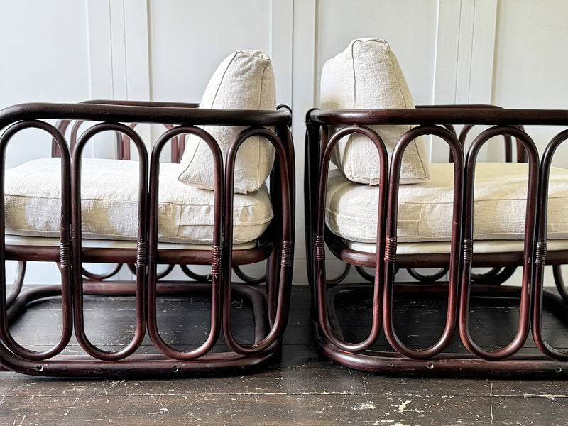 A Pair of 1970's Italian Bentwood Armchairs