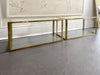 A Pair of 1970's Italian Two Tier Brass & Glass Side Tables