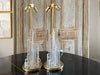 A Pair of 1970's Italian Perspex and Brass Plated Table Lamps