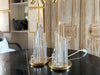 A Pair of 1970's Italian Perspex and Brass Plated Table Lamps