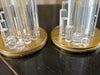 A Pair of 1970's Italian Perspex and Brass Plated Table Lamps