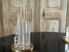 A Pair of 1970's Italian Perspex and Brass Plated Table Lamps