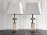 A Pair of 1970's Maison Charles Style Table Lamps with Glass Fruit Decoration