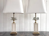 A Pair of 1970's Maison Charles Style Table Lamps with Glass Fruit Decoration