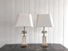 A Pair of 1970's Maison Charles Style Table Lamps with Glass Fruit Decoration