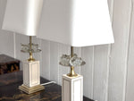 A Pair of 1970's Maison Charles Style Table Lamps with Glass Fruit Decoration