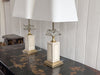 A Pair of 1970's Maison Charles Style Table Lamps with Glass Fruit Decoration