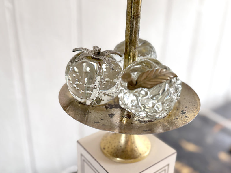 A Pair of 1970's Maison Charles Style Table Lamps with Glass Fruit Decoration
