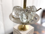 A Pair of 1970's Maison Charles Style Table Lamps with Glass Fruit Decoration