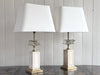 A Pair of 1970's Maison Charles Style Table Lamps with Glass Fruit Decoration