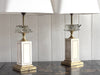 A Pair of 1970's Maison Charles Style Table Lamps with Glass Fruit Decoration