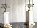 A Pair of 1970's Maison Charles Style Table Lamps with Glass Fruit Decoration