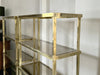 A Pair of 1970's Italian Brass Plated & Glass Modular Etageres