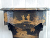 A Pair of 19th C Venetian Chinoiserie Lacquered Wall Mounts with Drawer