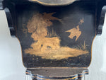A Pair of 19th C Venetian Chinoiserie Lacquered Wall Mounts with Drawer