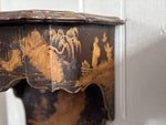 A Pair of 19th C Venetian Chinoiserie Lacquered Wall Mounts with Drawer