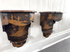 A Pair of 19th C Venetian Chinoiserie Lacquered Wall Mounts with Drawer