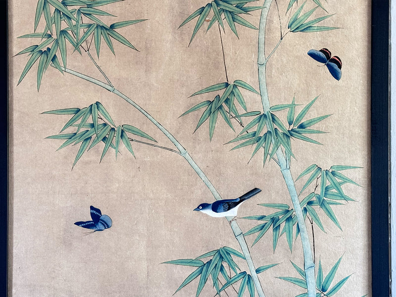 A Pair of Late 19th C Japanese Hand-Painted Panels