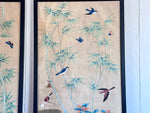 A Pair of Late 19th C Japanese Hand-Painted Panels