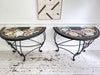 A Pair of Late 19th C Ashford Marble Pietra Dura Console Tables