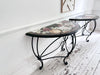 A Pair of Late 19th C Ashford Marble Pietra Dura Console Tables